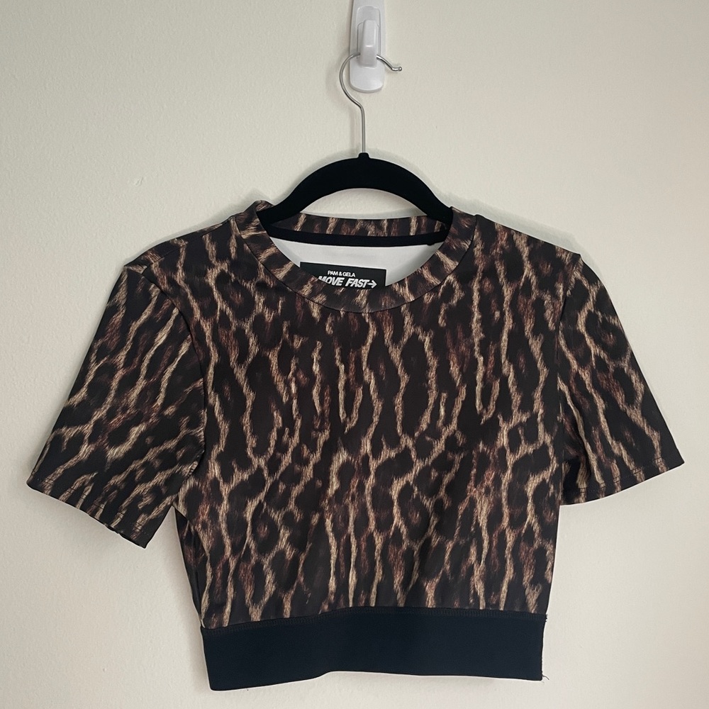 Pam & Gela Cheetah Crop Top